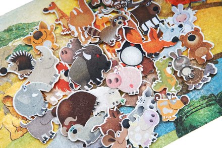 Зоопарк с игровым полем фетр