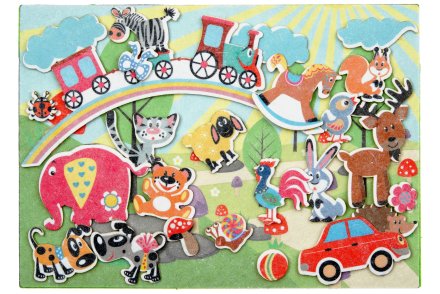 Игрушки с игровым полем фетр