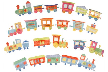 Паровозики с игровым полем фетр