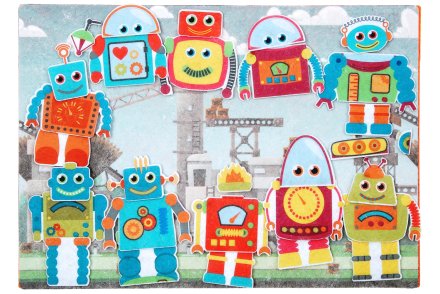 Робот-конструктор с игровым полем фетр