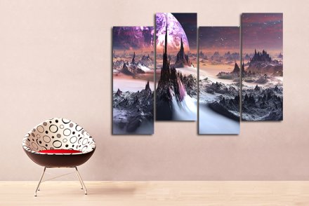 Модульная картина "Сказочная местность"