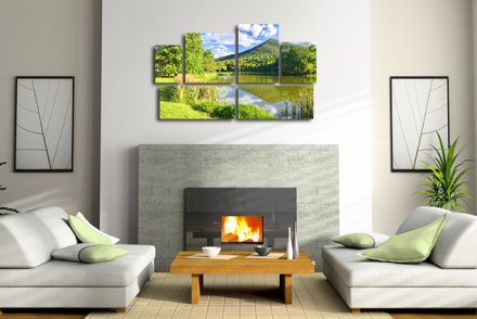 Модульная картина "Летняя зелень"