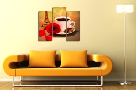 Модульная картина "Французский поцелуй"