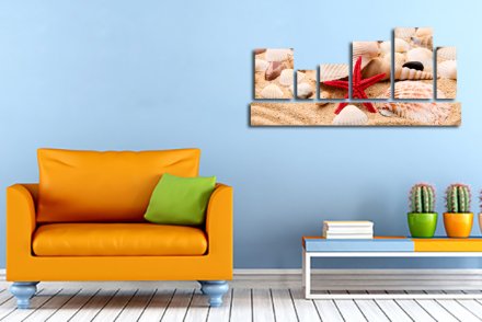 Модульная картина "Морские ракушки"