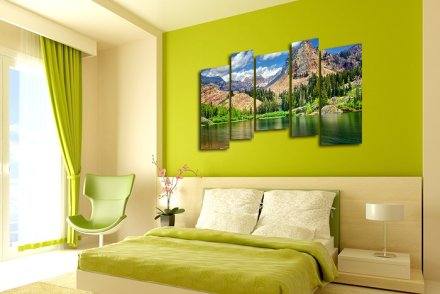 Модульная картина "Отдых в горах"