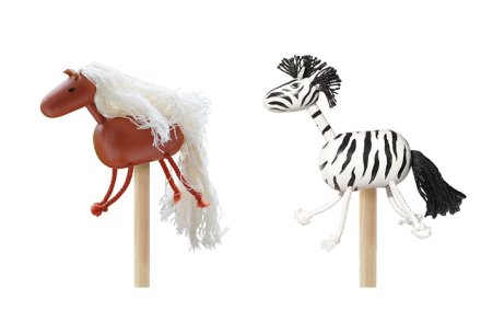 Пальчиковые куклы "Лошадка и зебра"