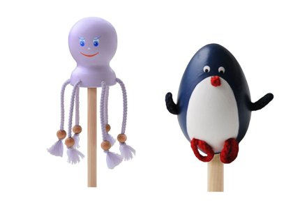 Пальчиковые куклы "Осьминог и пингвин"