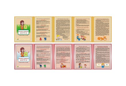 Двухсторонняя папка-передвижка " Речевое развитие 4-5, 5-6 лет"