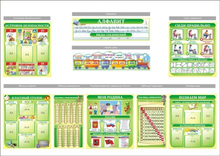 Комплект стендов для кабинета начальной школы