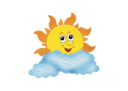 Декорация для стен "Солнышко за тучкой"