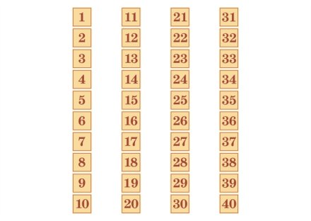 Комплект кабинетных номерков