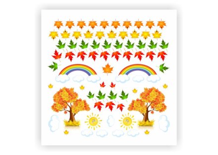 Набор наклеек "Осенний листопад"