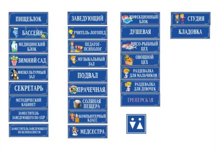 Комплект табличек