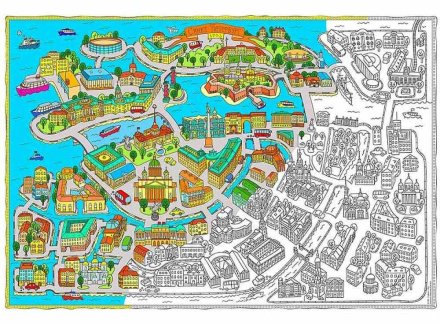 Карта-раскраска Санкт-Петербург