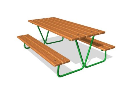 Стол уличный со скамьями М1