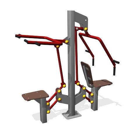 Уличный тренажер «Жим и верхняя тяга» Т076Z