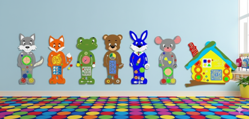 Развивающий комплекс бизибордов «Любимая сказка: Теремок» 202649362