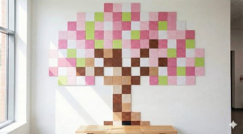 Комплект акустических войлочных стендов "Дерево Весной" КВС-63