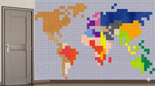 Комплект акустических войлочных стендов "Карта Мира" КВС-58