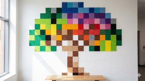 Комплект акустических войлочных стендов "Дерево Осенью" КВС-60