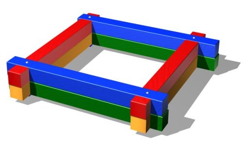 Детская песочница «Городок» П031Z