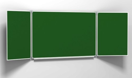 Доска настенная 3 - элементная магнитная под мел 2000х750 ДО-31з