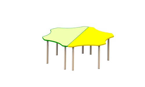 Стол-ромашка (2 пол.) на рег. ножках M-86-1