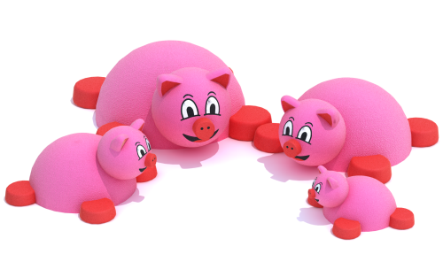 Объемная 3D фигура из резиновой крошки «Свинка» ТРФ033Z