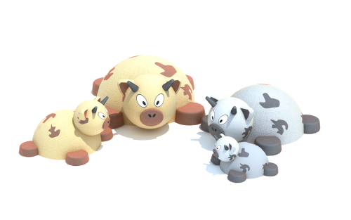 Объемная фигура «Коровка» из резиновой крошки ТРФ017Z