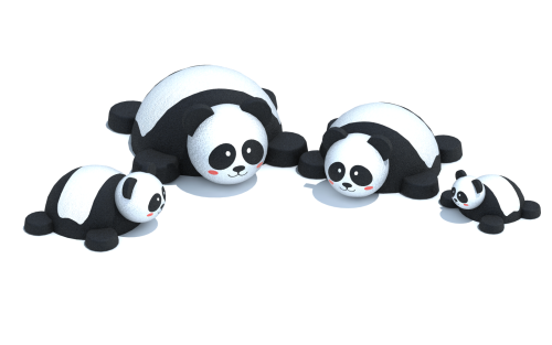 Объемная фигура из резиновой крошки «Панда» ТРФ112Z