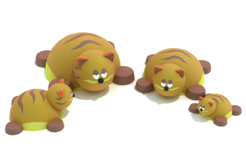 Уличная резиновая фигура «Котик» для детской площадки ТРФ223Z