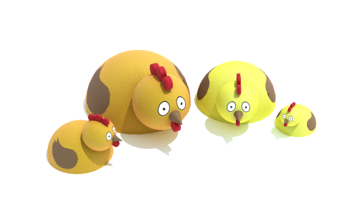 Фигура из резиновой крошки «Курочка» для игровых площадок ТРФ088Z