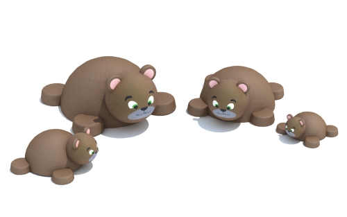 Фигура из резиновой крошки «Мишка» ТРФ104Z