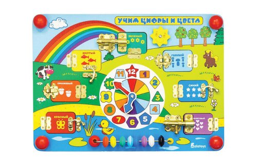 Бизиборд "Учим цифры и цвета" ББ501