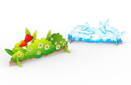 Декорация напольная "Куст с ромашками" 10747