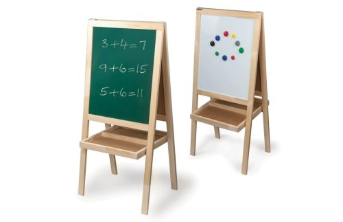 Доска-мольберт магнитно-маркерная для мела двусторонняя, 56х67см 1-081И 