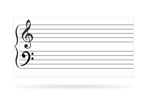 Доска магнитно-маркерная "Нотный стан и ключ" 40413