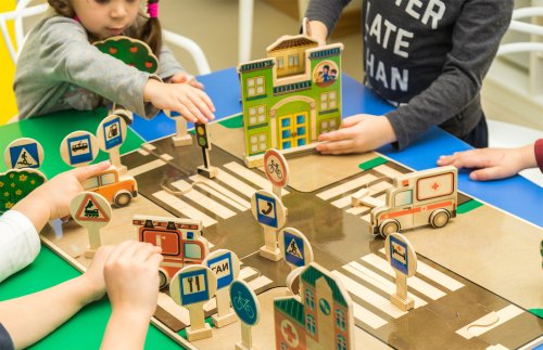 Макет дороги с элементами из натурального дерева 40671