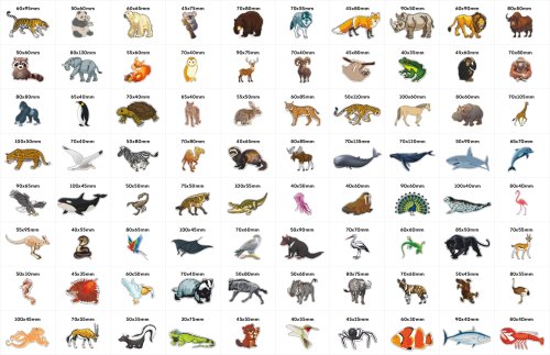 Комплект деревянных магнитов "Животный мир" Эко формат! 40415е2