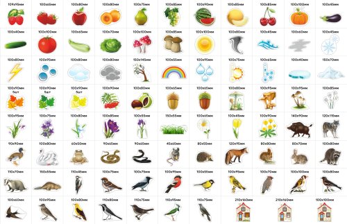 Большой комплект деревянных магнитов "Природа" 36896е2