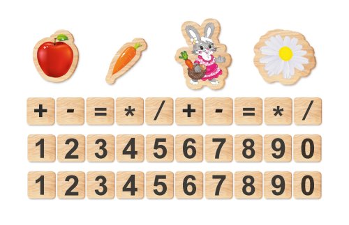Комплект деревянных магнитов "Обучение счету" (70 шт) 11345е2