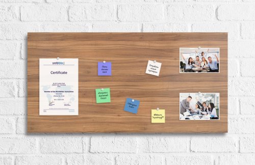 Магнитная панель  100х50 см светлое дерево 41406