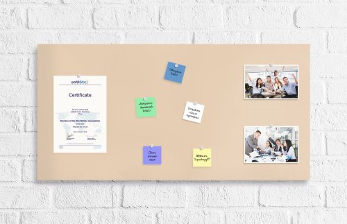 Магнитная панель 100х50 см кремовая 42569