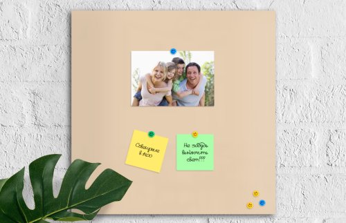 Магнитно-маркерная панель  50х50 см кремовая 42571