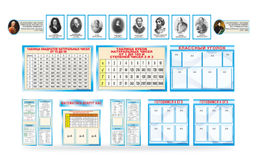 Комплект стендов для кабинета математики 41458
