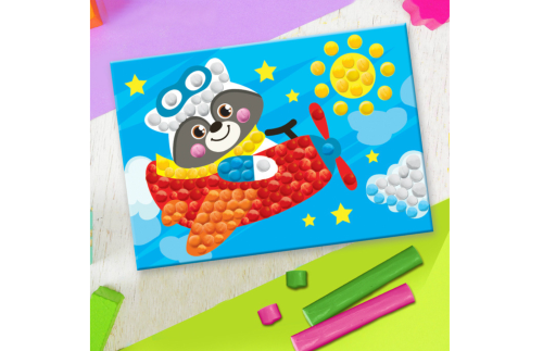 Аппликация пластилиновыми шариками "Енотик", 3 шт 2889275С