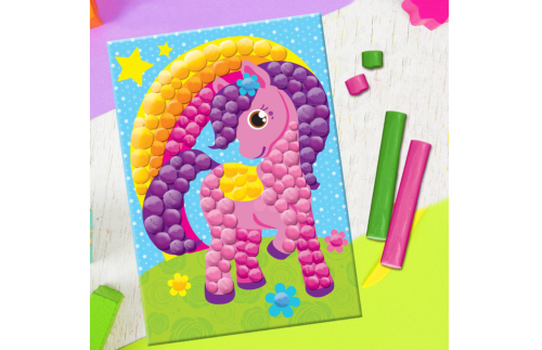 Аппликация пластилиновыми шариками "Пони", 3 шт 2889277С