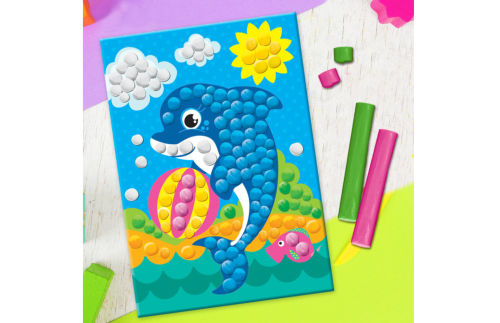 Аппликация пластилиновыми шариками "Дельфин", 3 шт 2889276С