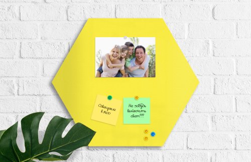 Базовая магнитная панель"Сота" 40х40 лимонно-желтая  41947