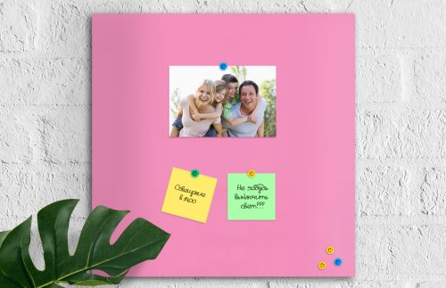 Магнитно-маркерная панель 50х50 нежно-розовая 42207